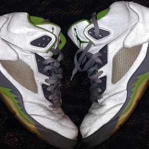Nike Air Jordan 5 "Green Bean" size 11.5 (beaters)